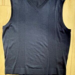 Men's Murano Navy Blue Sweater Vest Italian Yarn Size XL